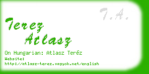 terez atlasz business card